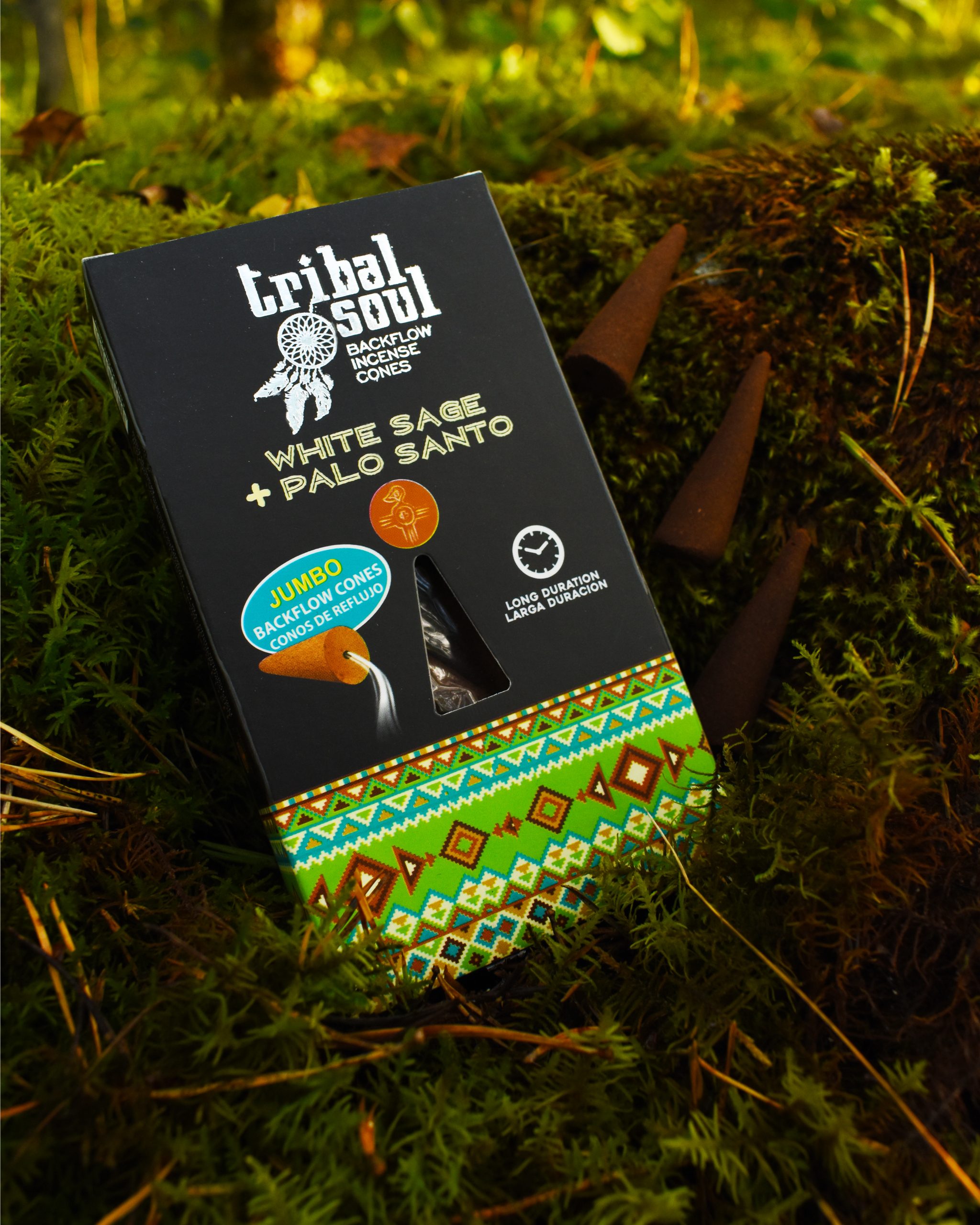 Viirukikoonused langeva suitsuga Tribal Soul Valge Salvei ja Palo Santo