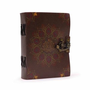 Nahkkaantega märkmik “Mandala” –18×13x 4,5cm (100 lehte)
