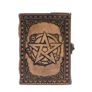 Nahkkaantega märkmik “Wicca ” –17.5×12.5x3cm (200 lehte)