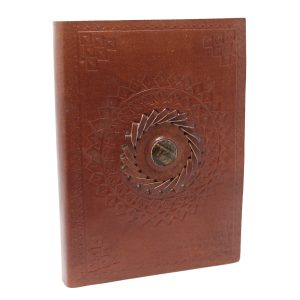 Nahkkaantega märkmik “Tiigrisilm” –17×12×2,5cm (100 lehte) suur