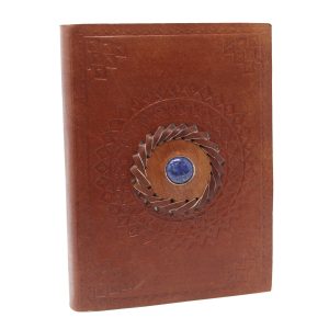 Nahkkaantega märkmik “Lasuriit” –17×12×2,5cm (100 lehte) suur