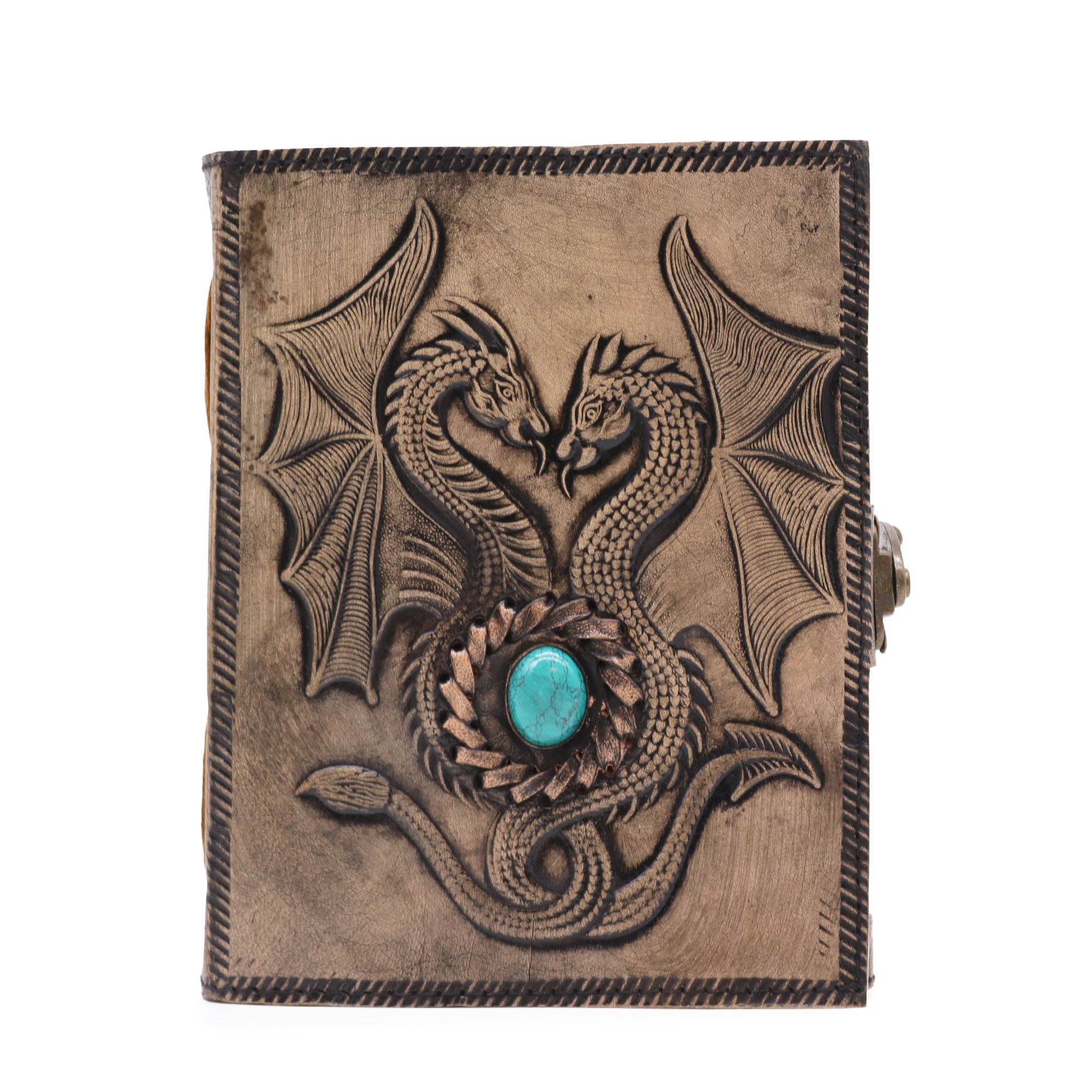 Nahkkaantega märkmik “Draakonid ” –17.5×12.5x3cm (200 lehte)
